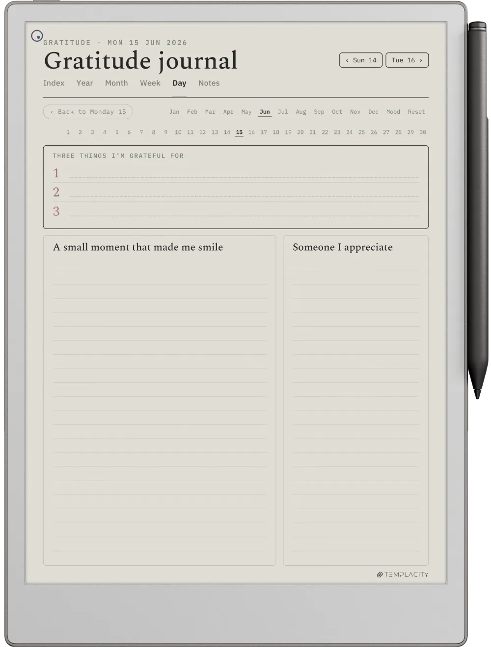 The Planner · Wellness reMarkable Paper Pro page 4