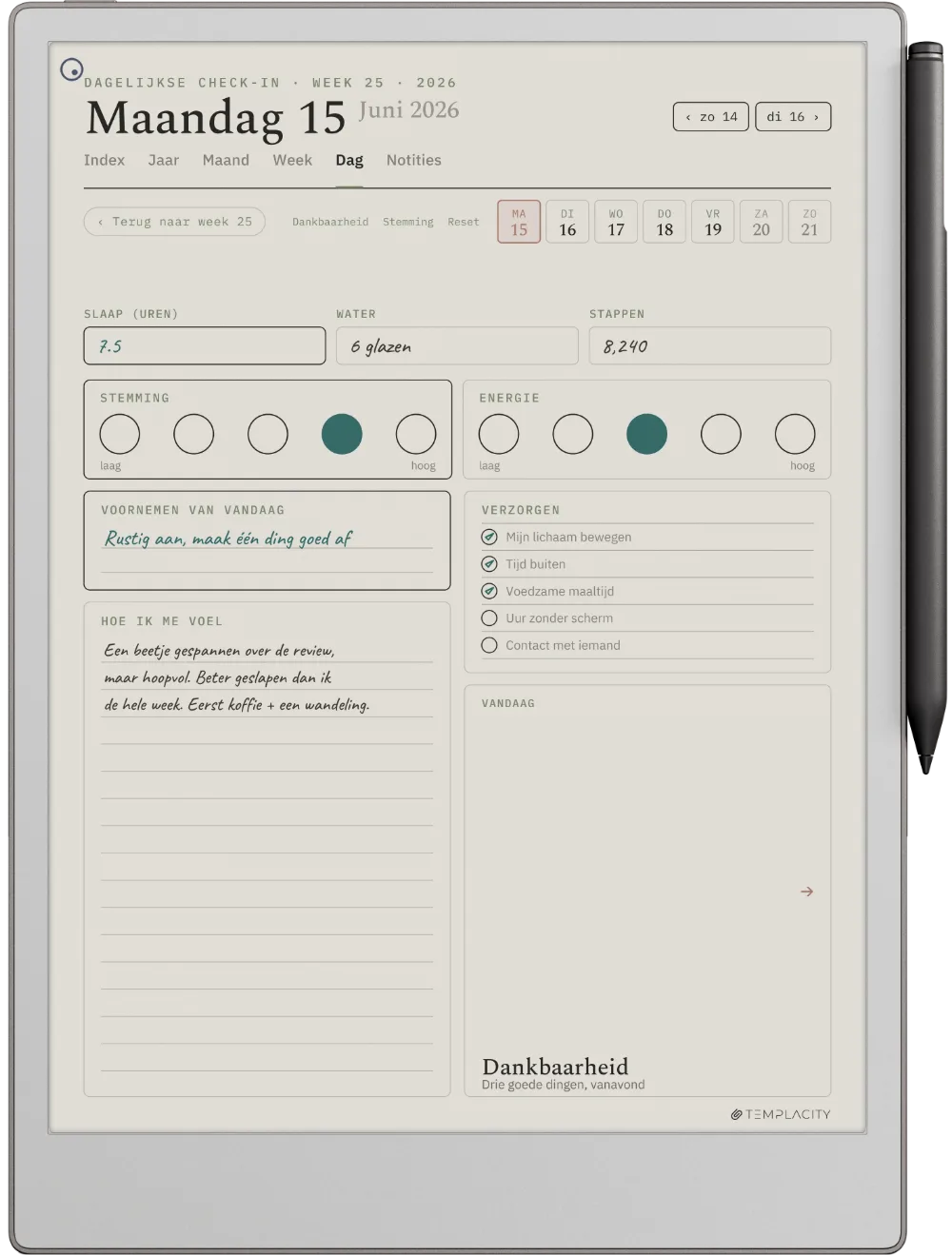 The Planner op de reMarkable Paper Pro