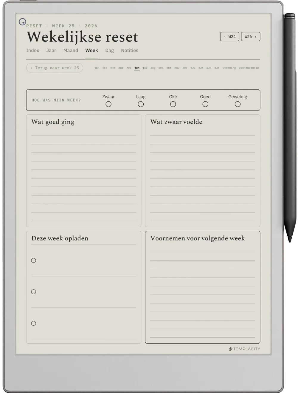 The Planner · Wellness reMarkable Paper Pro pagina 3