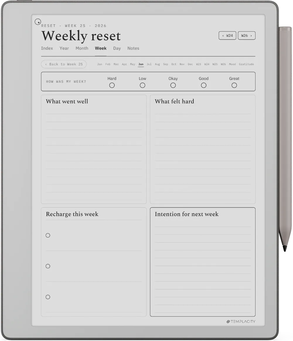 The Planner · Wellness reMarkable Paper Pure page 3