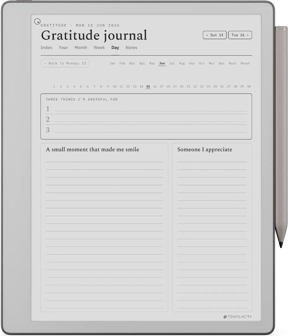 The Planner · Wellness reMarkable Paper Pure page 4