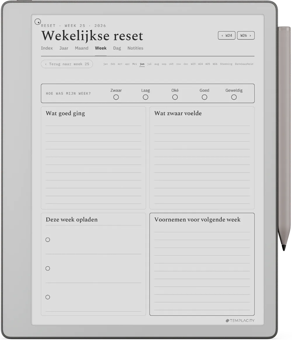 The Planner · Wellness reMarkable Paper Pure pagina 3