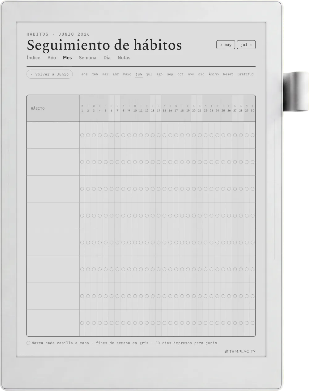 The Planner · Bienestar Supernote Manta página 5