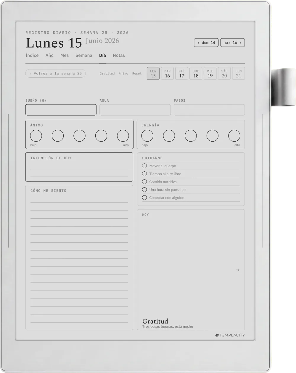 The Planner La revisión diaria