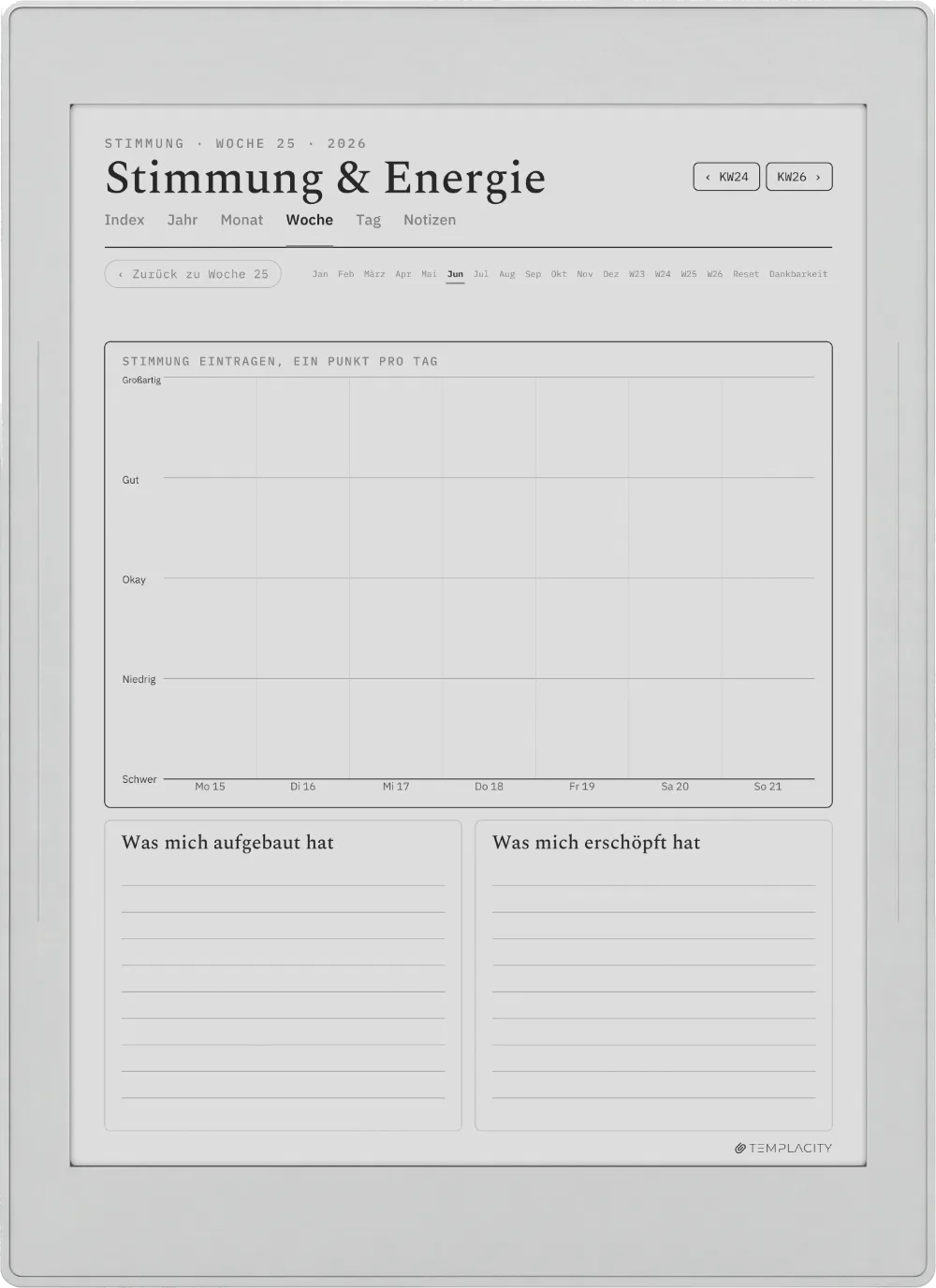 The Planner · Wellness Supernote Nomad Seite 2