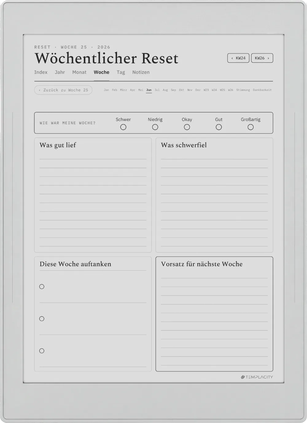 The Planner · Wellness Supernote Nomad Seite 3