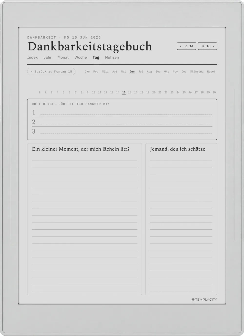 The Planner · Wellness Supernote Nomad Seite 4