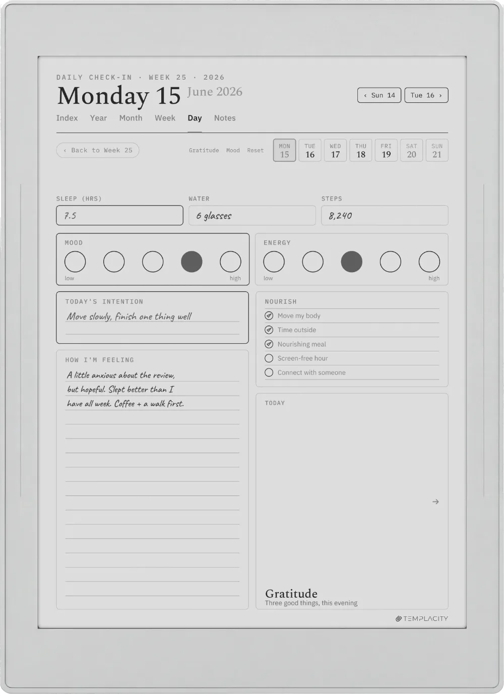 The Planner on the Supernote Nomad