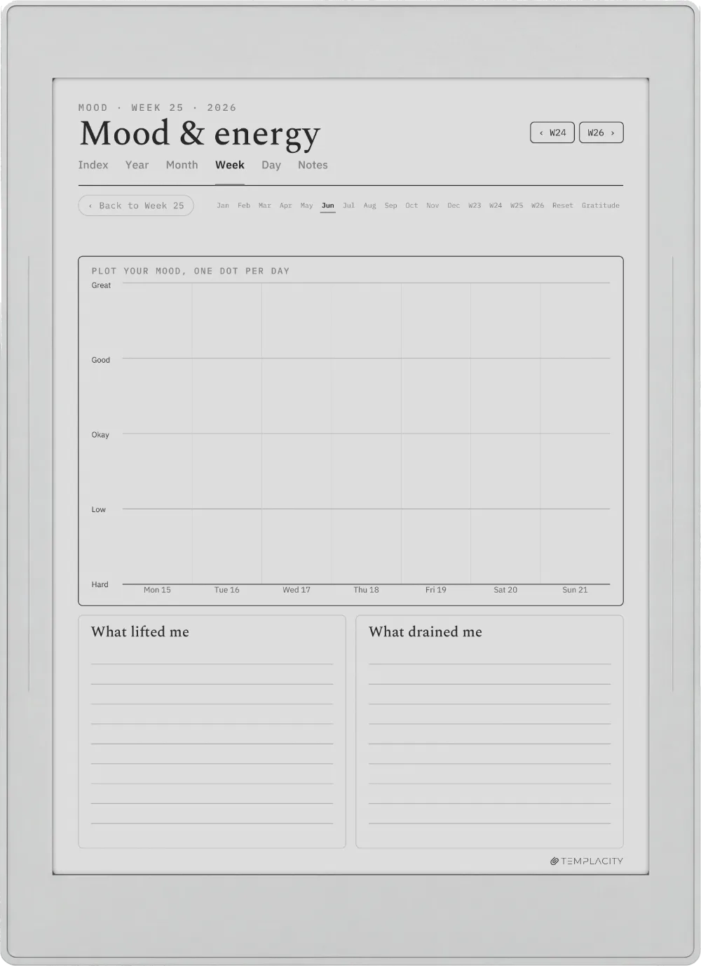 The Planner · Wellness Supernote Nomad page 2