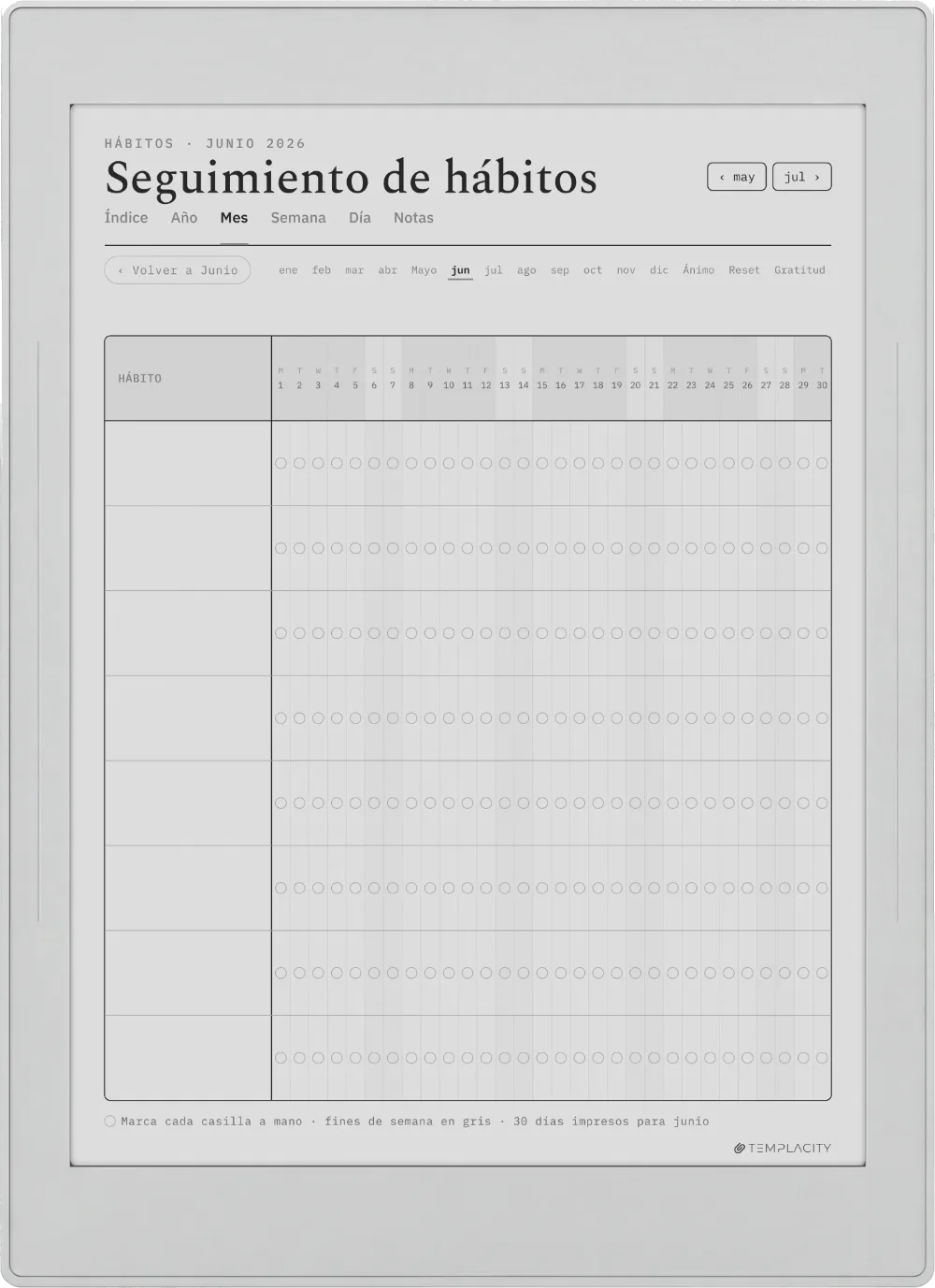 The Planner · Bienestar Supernote Nomad página 5