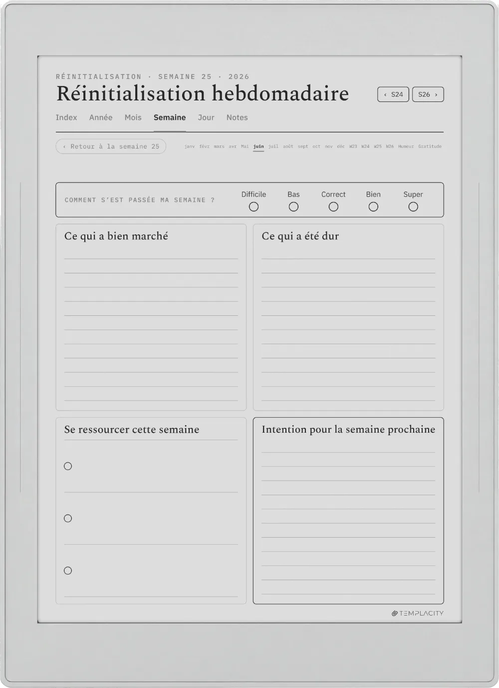 The Planner · Bien-être Supernote Nomad page 3