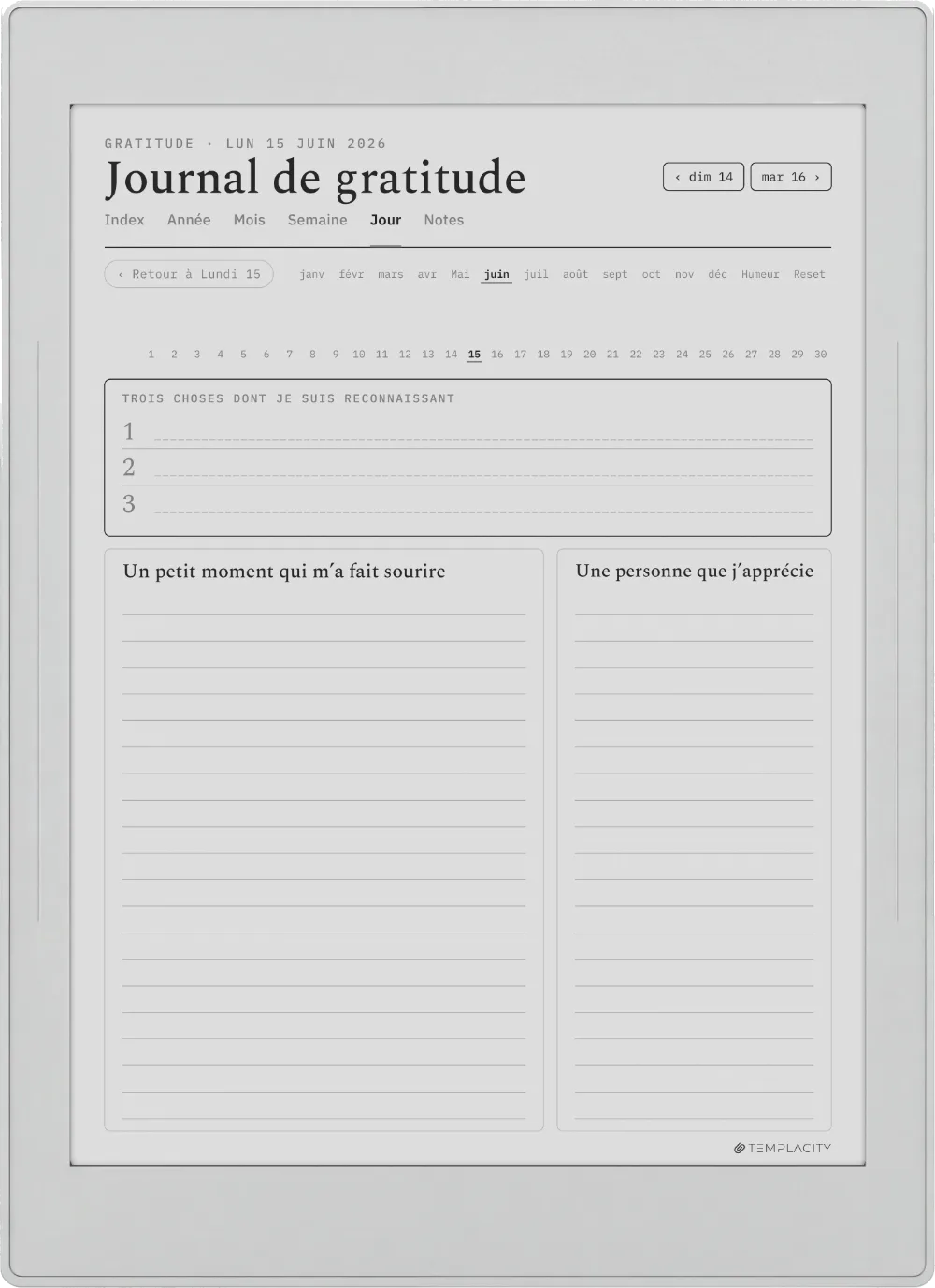 The Planner · Bien-être Supernote Nomad page 4