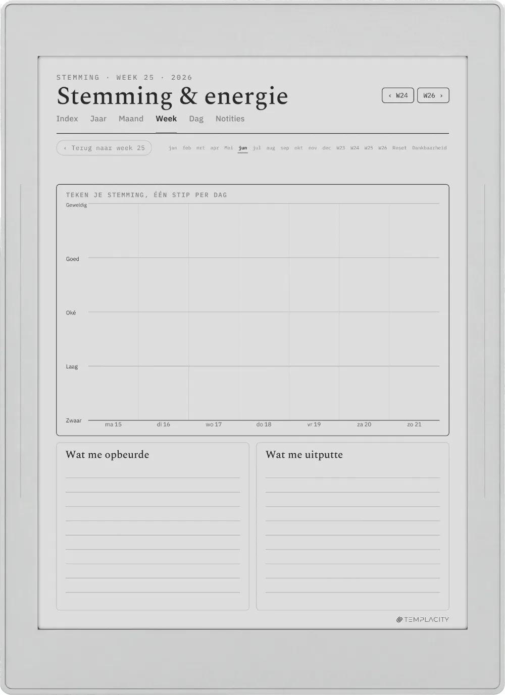 The Planner · Wellness Supernote Nomad pagina 2