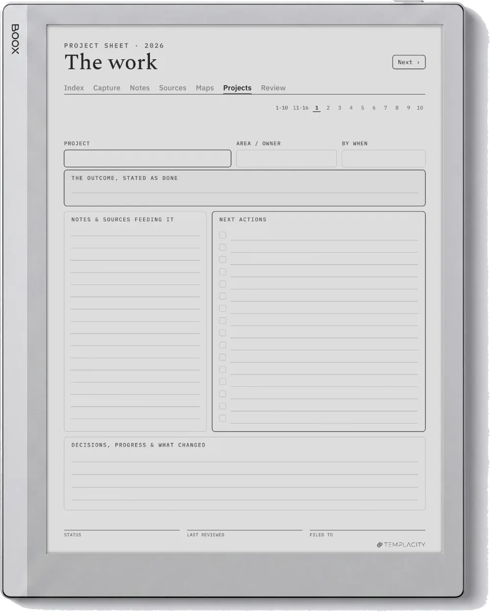 The Planner · Zettelkasten Boox Go 10.3 page 4