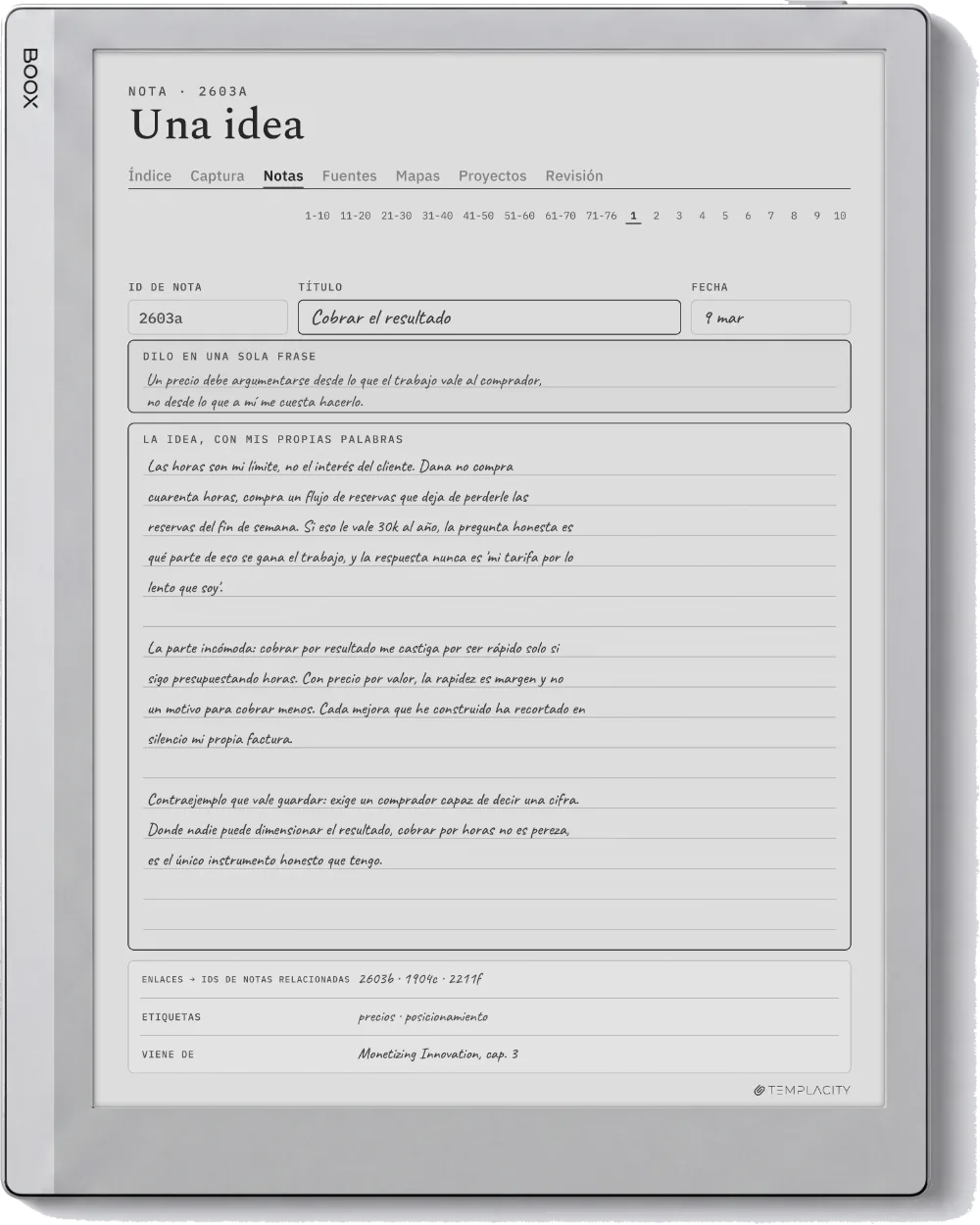 The Planner en el Boox Go 10.3
