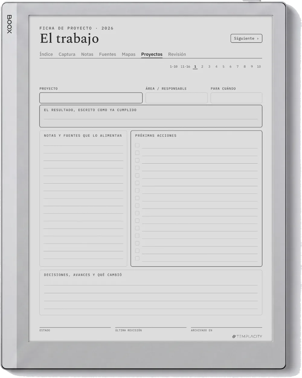 The Planner · Zettelkasten Boox Go 10.3 página 4
