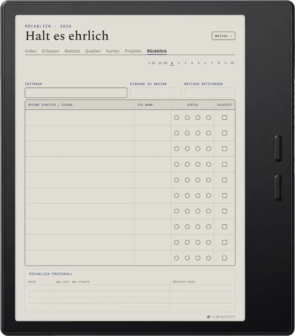 The Planner · Zettelkasten Boox Go Color 7 (Gen II) Seite 5