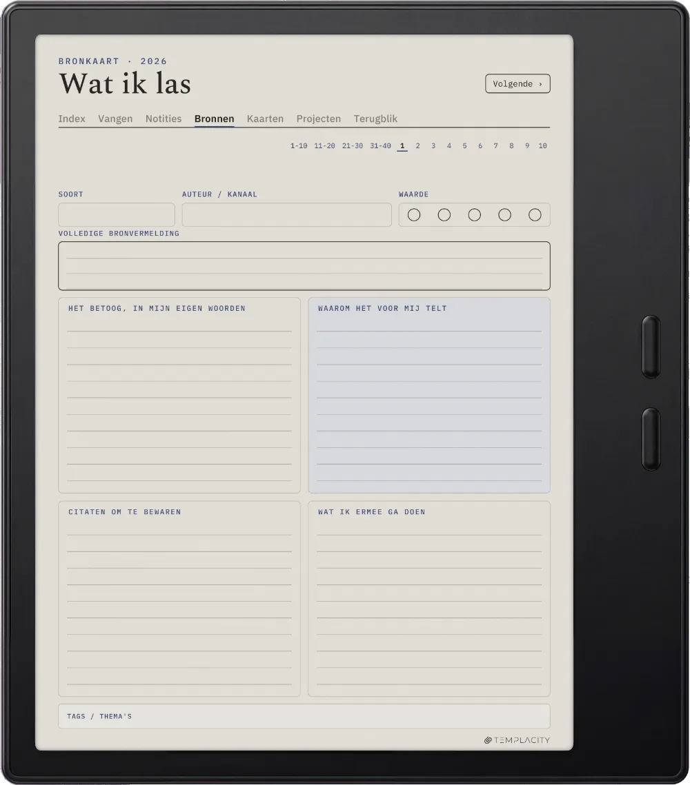 The Planner · Zettelkasten Boox Go Color 7 (Gen II) pagina 2