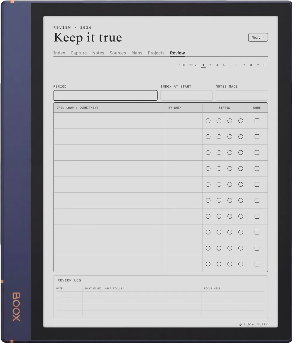 The Planner · Zettelkasten Boox Note Air2 page 5