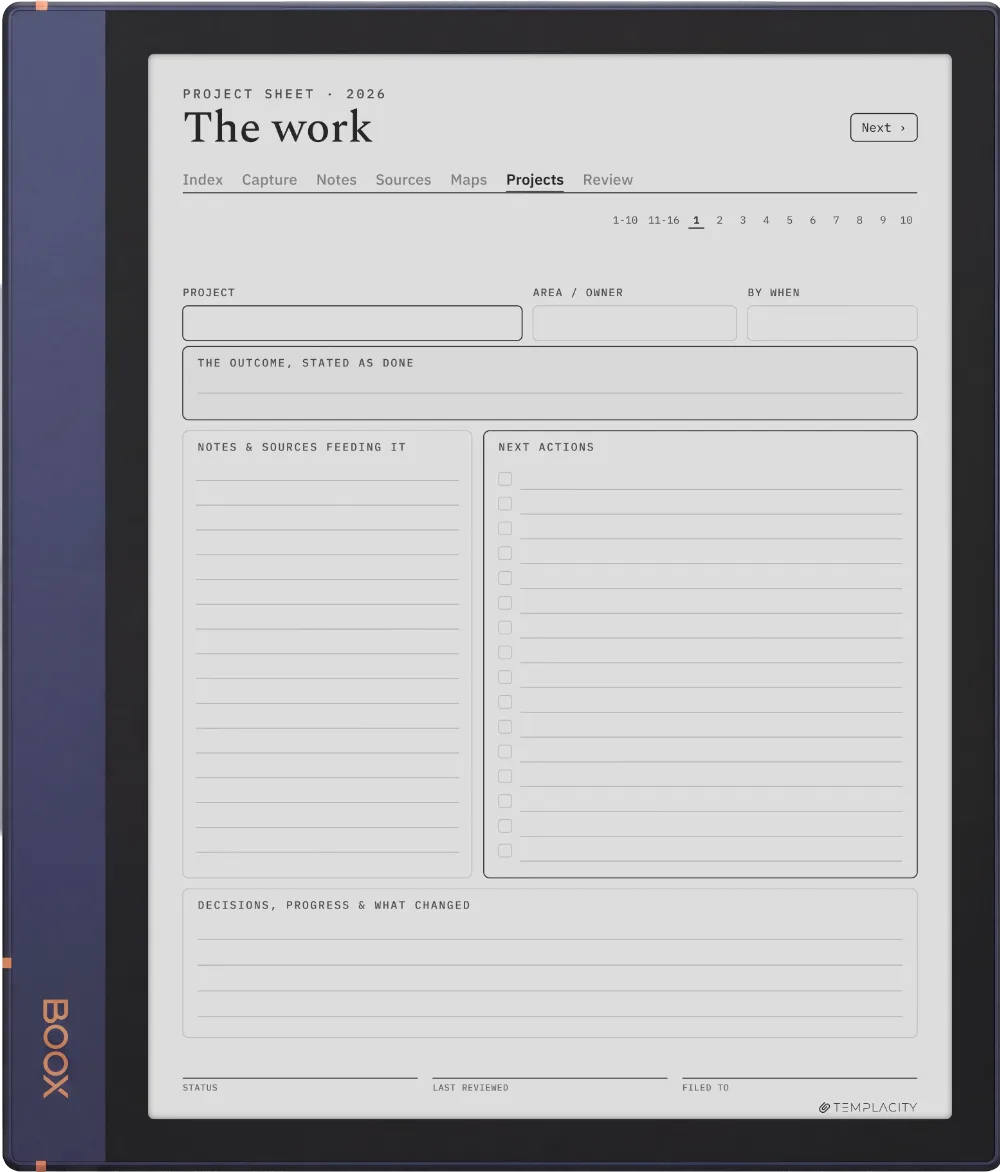 The Planner · Zettelkasten Boox Note Air2 page 4