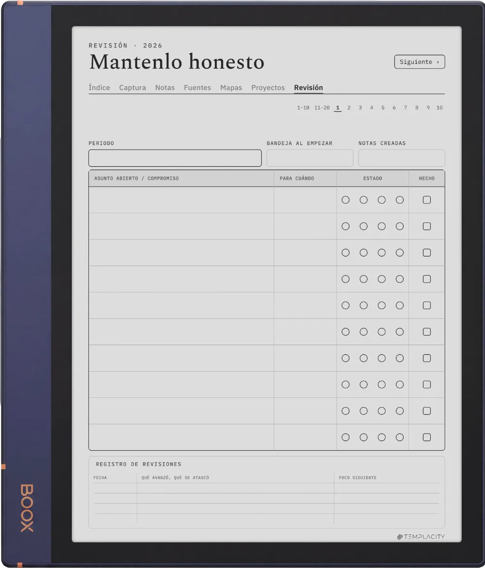 The Planner · Zettelkasten Boox Note Air2 página 5