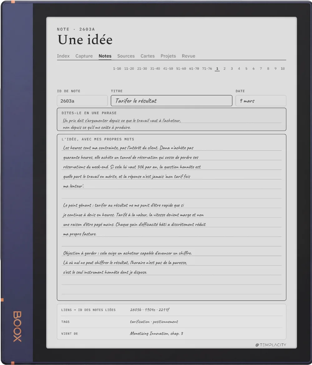 Le Planner sur la Boox Note Air2
