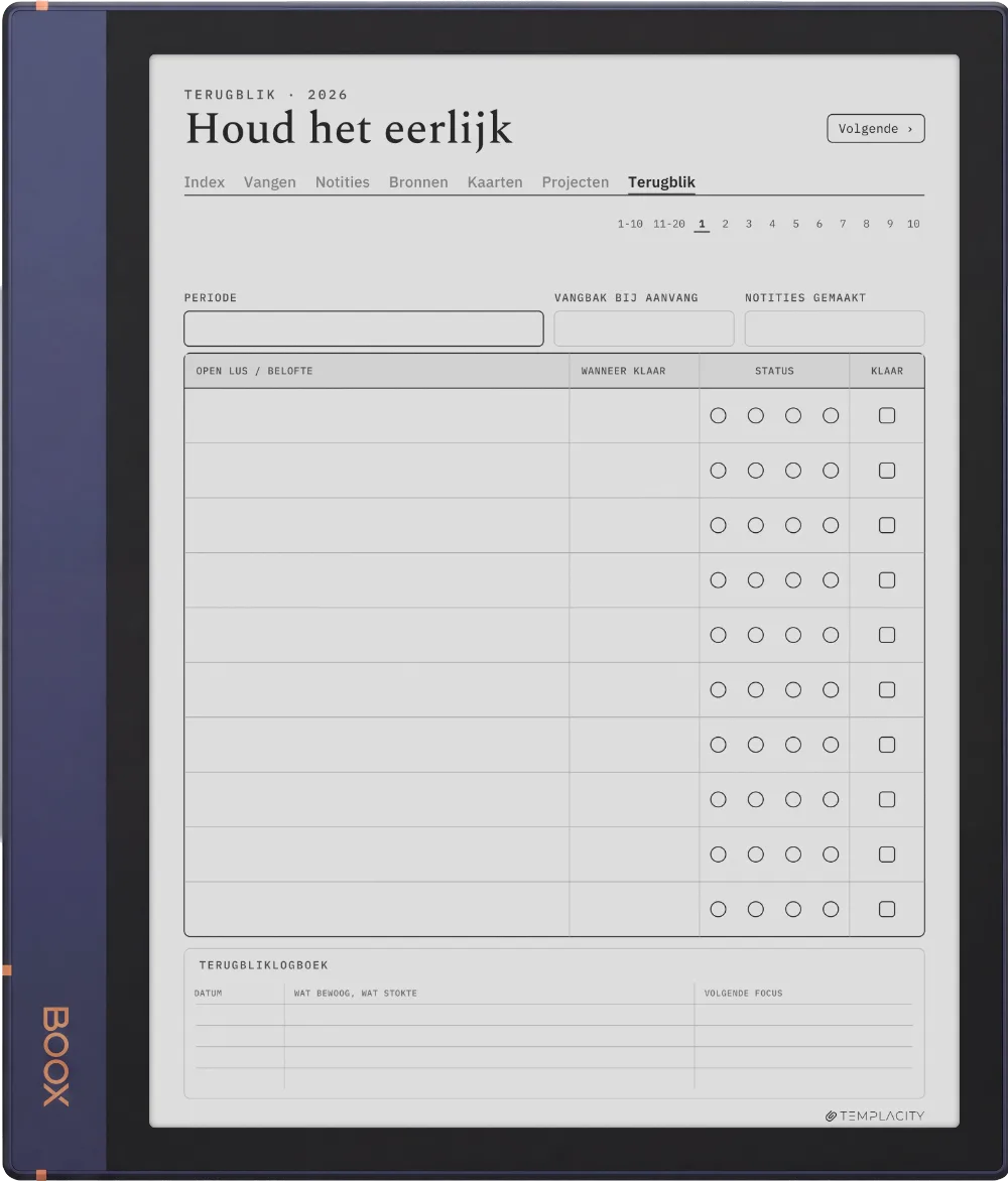 The Planner · Zettelkasten Boox Note Air2 pagina 5