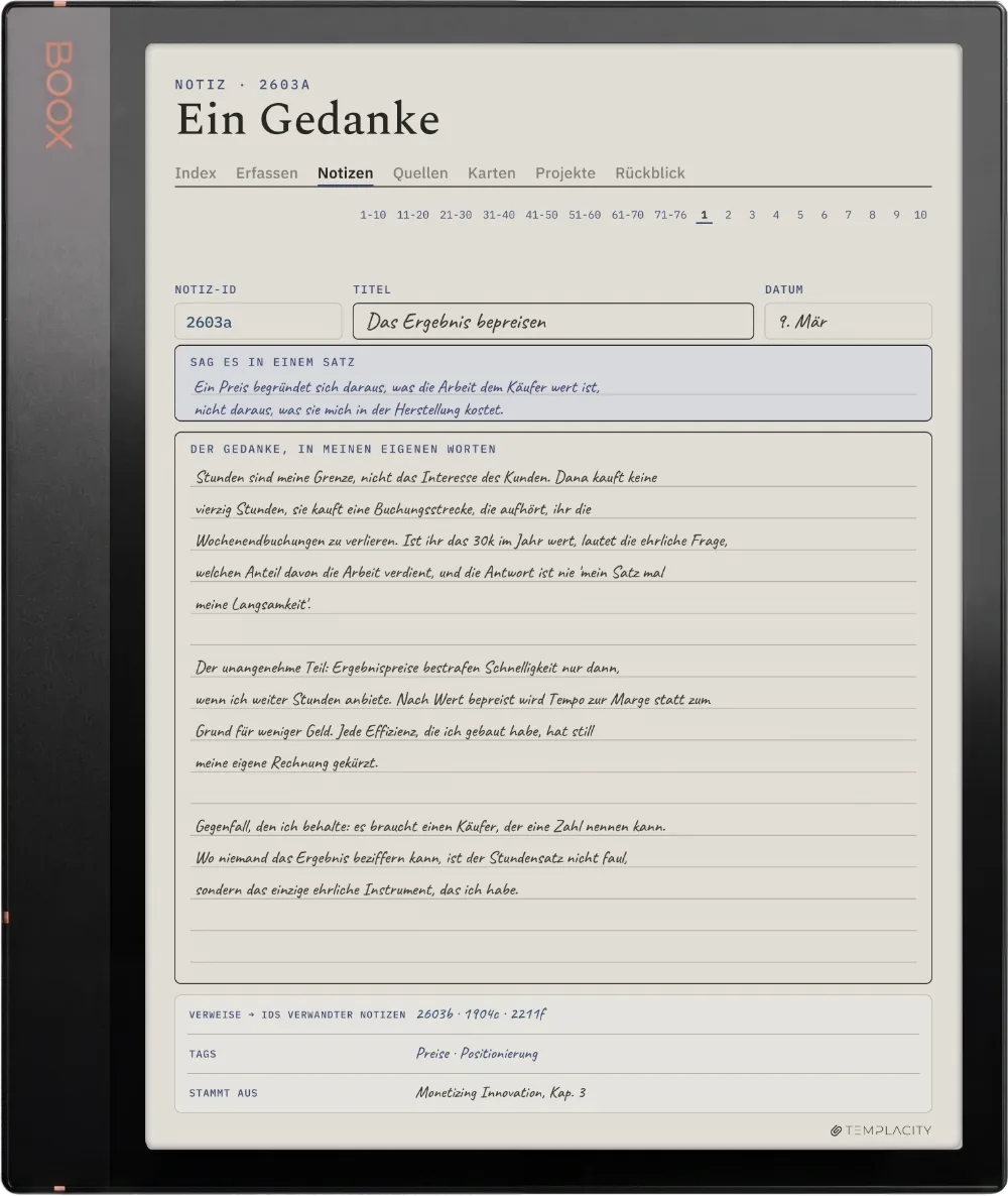 The Planner auf dem Boox Note Air3 C