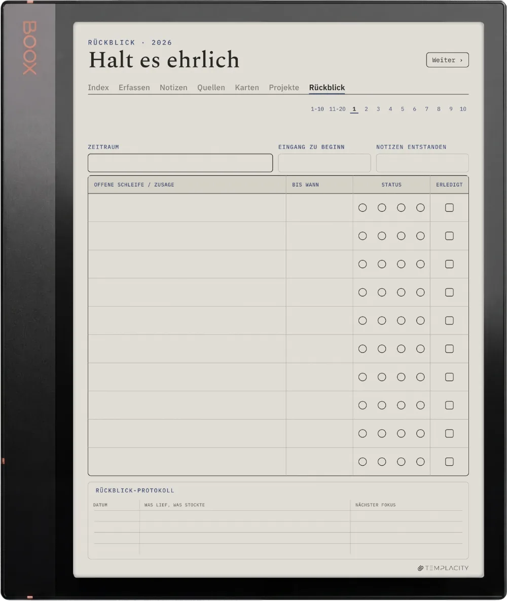 The Planner · Zettelkasten Boox Note Air3 C Seite 5