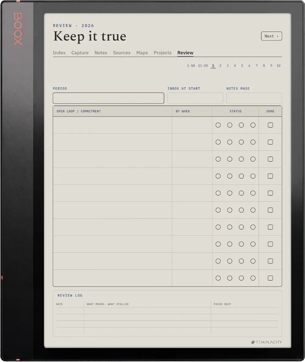 The Planner · Zettelkasten Boox Note Air3 C page 5
