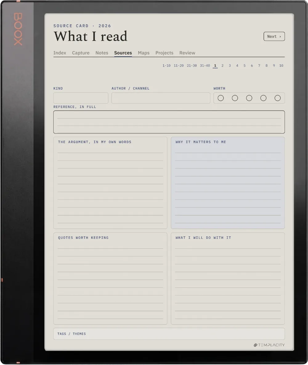 The Planner · Zettelkasten Boox Note Air3 C page 2