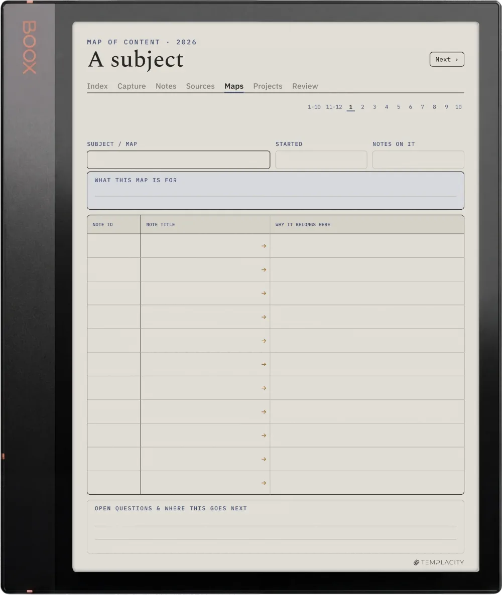 The Planner · Zettelkasten Boox Note Air3 C page 3