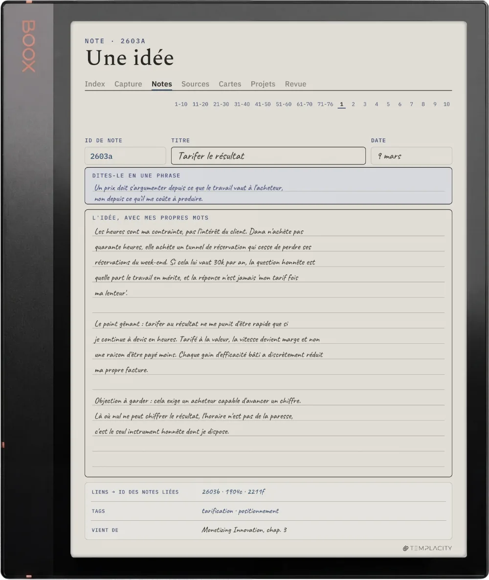 Le Planner sur la Boox Note Air3 C