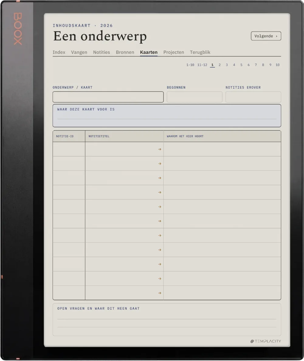 The Planner · Zettelkasten Boox Note Air3 C pagina 3