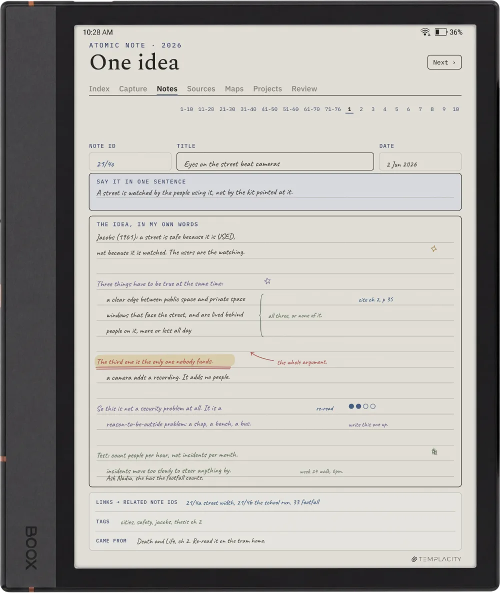 The Planner on the Boox Note Air4 C