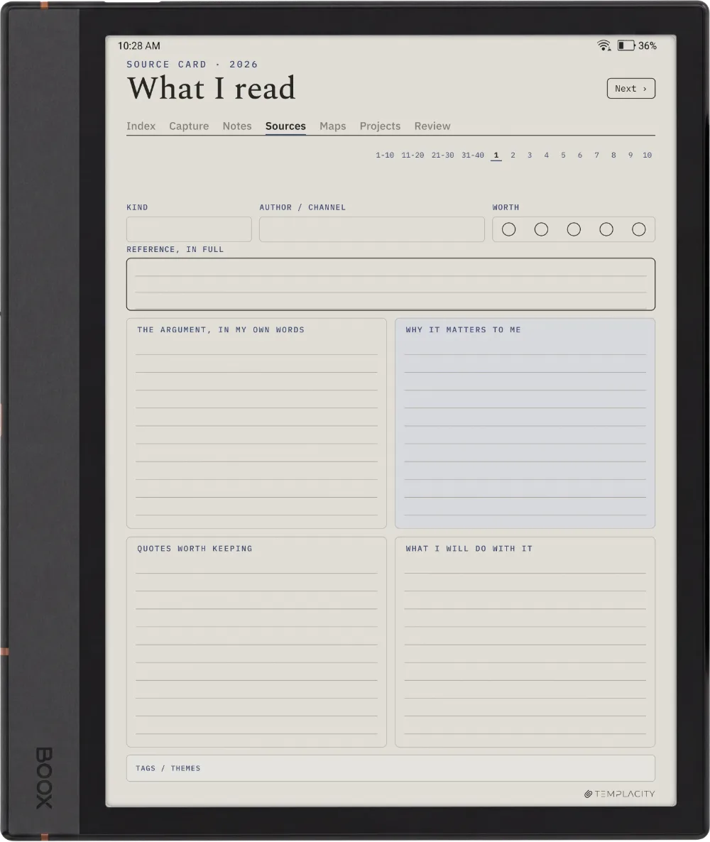 The Planner · Zettelkasten Boox Note Air4 C page 2