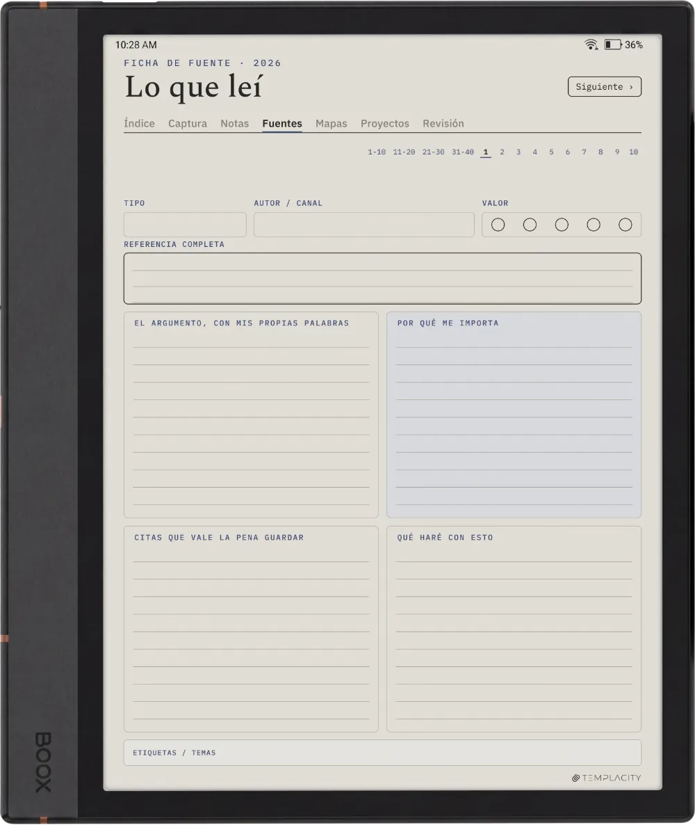 The Planner · Zettelkasten Boox Note Air4 C página 2