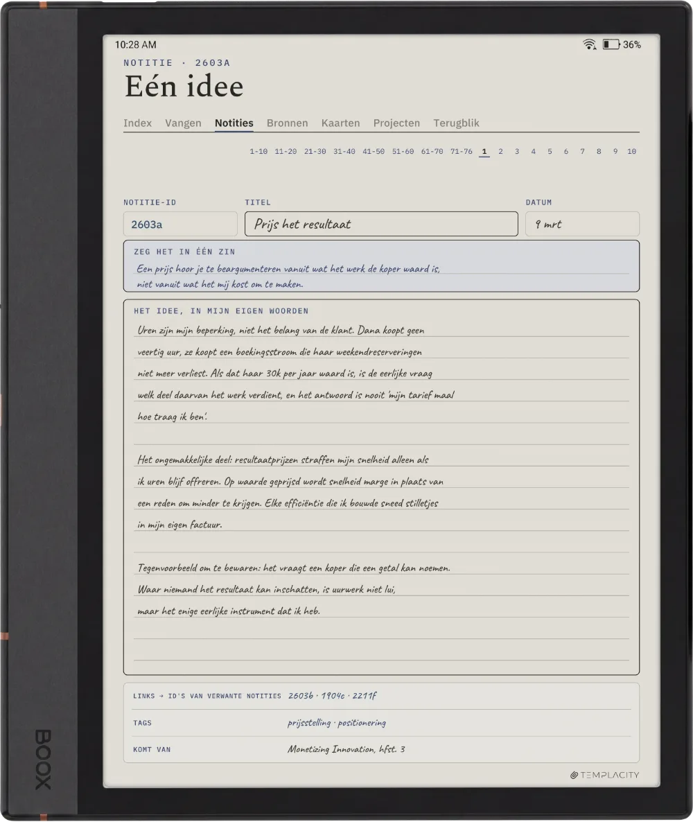The Planner op de Boox Note Air4 C
