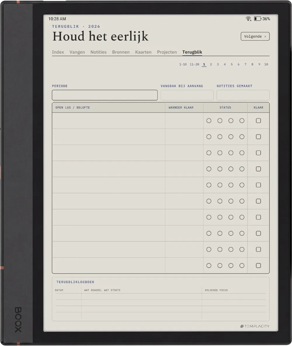 The Planner · Zettelkasten Boox Note Air4 C pagina 5