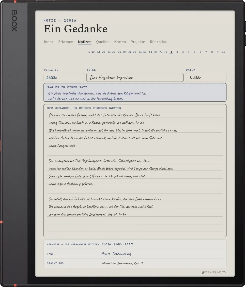 The Planner auf dem Boox Note Air5 C