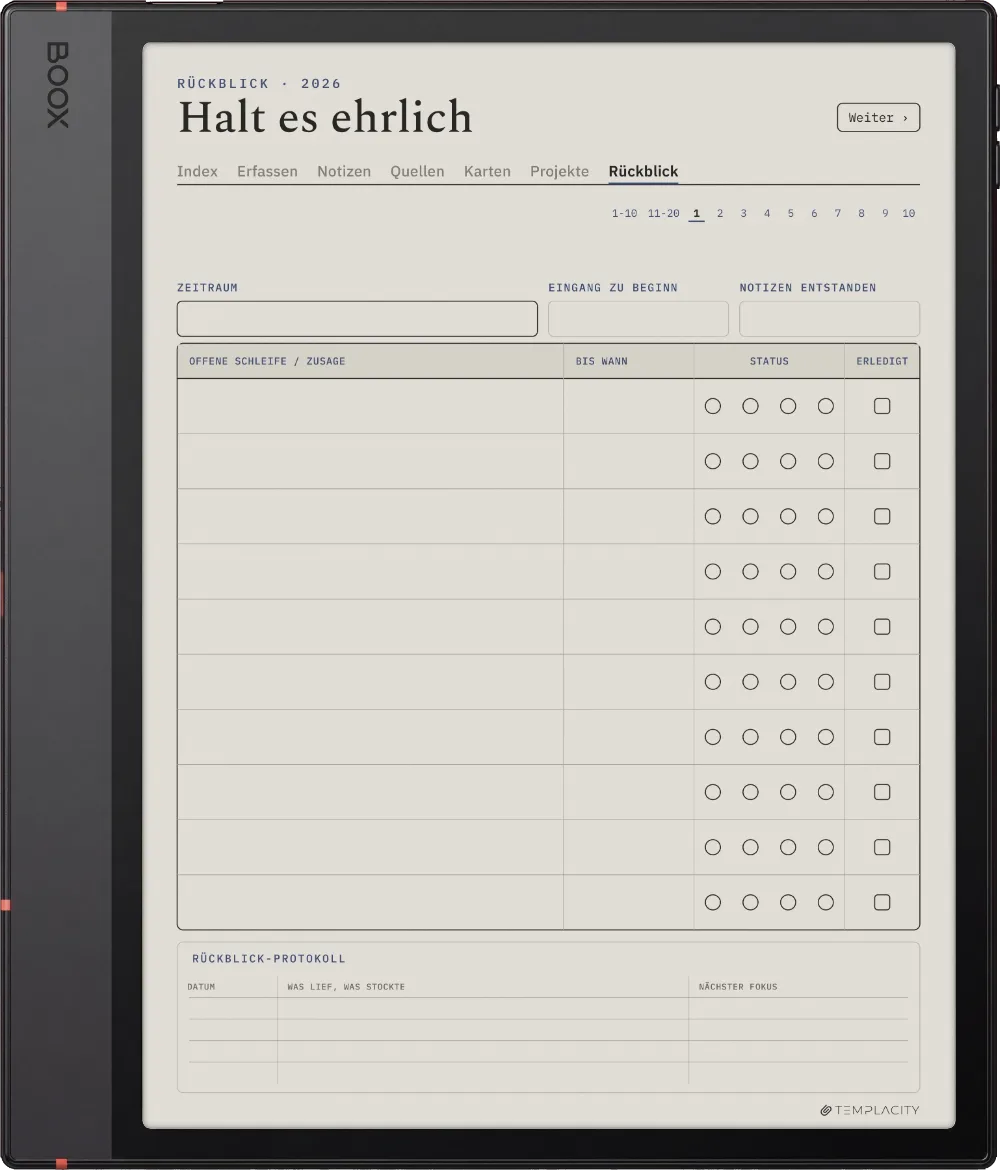 The Planner · Zettelkasten Boox Note Air5 C Seite 5
