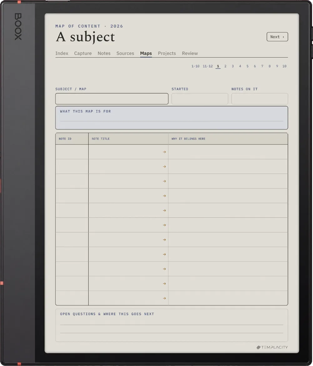 The Planner · Zettelkasten Boox Note Air5 C page 3