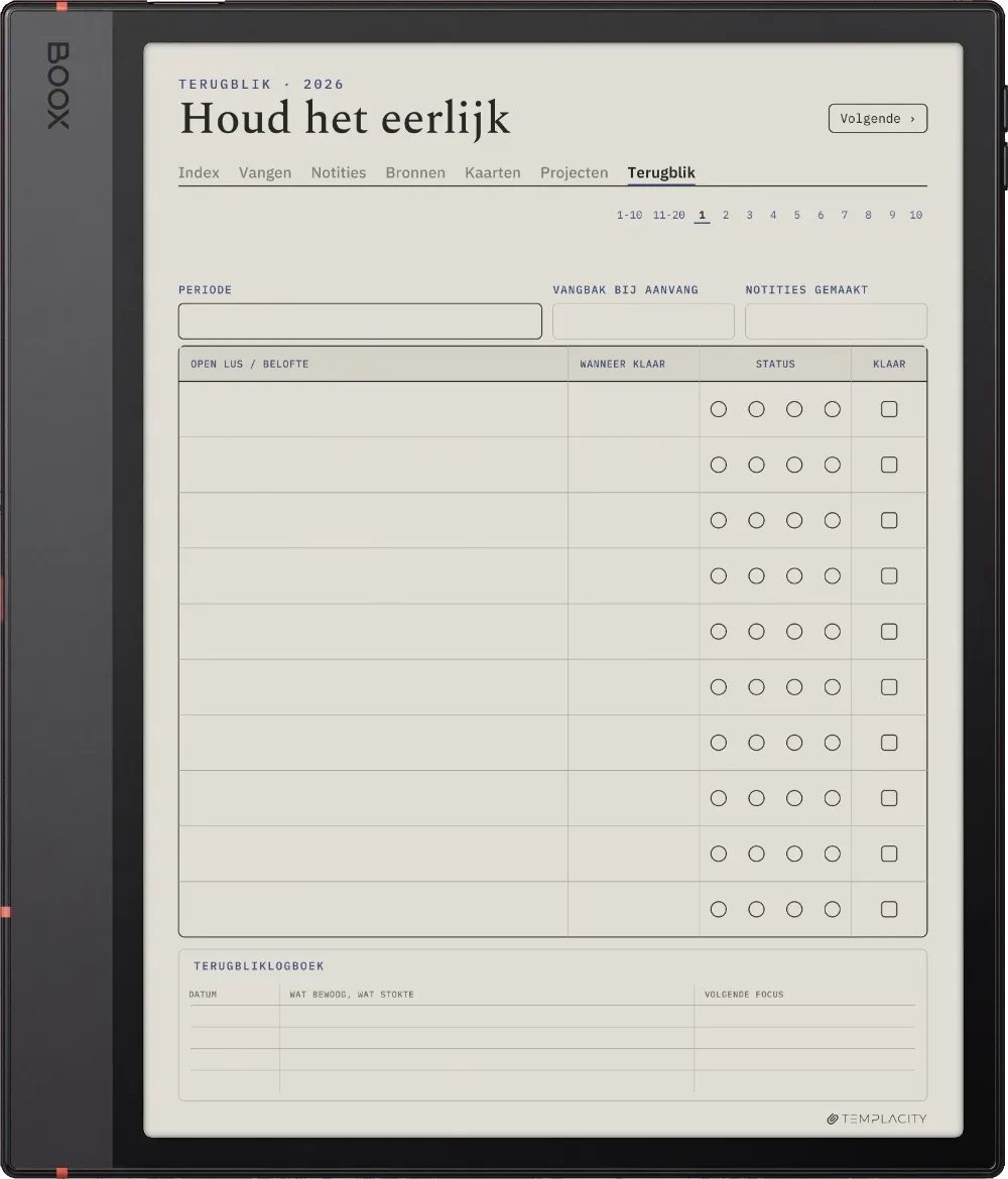The Planner · Zettelkasten Boox Note Air5 C pagina 5