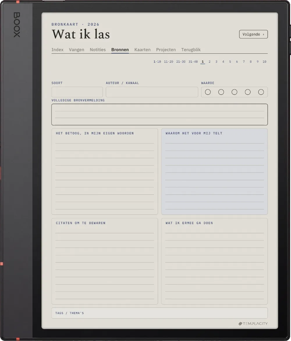 The Planner · Zettelkasten Boox Note Air5 C pagina 2