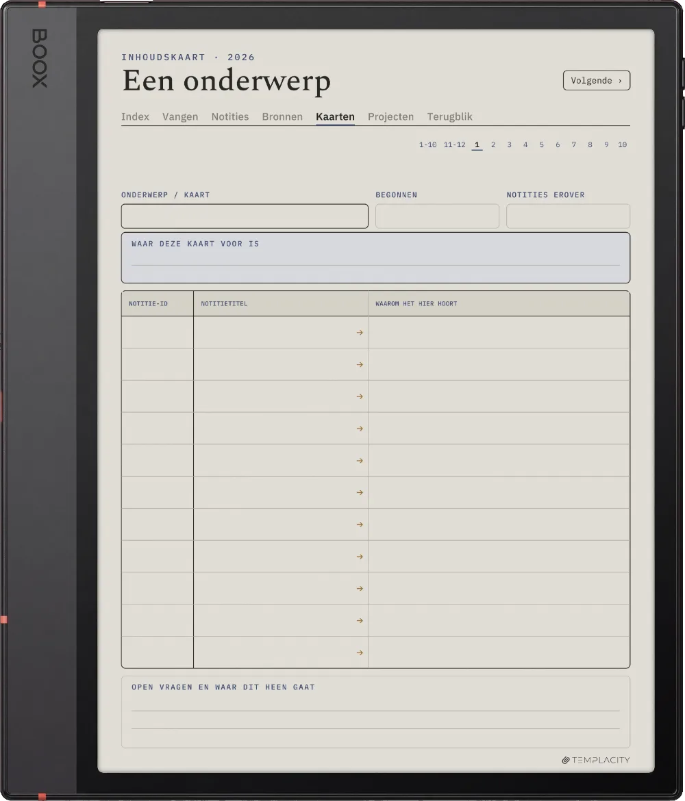 The Planner · Zettelkasten Boox Note Air5 C pagina 3
