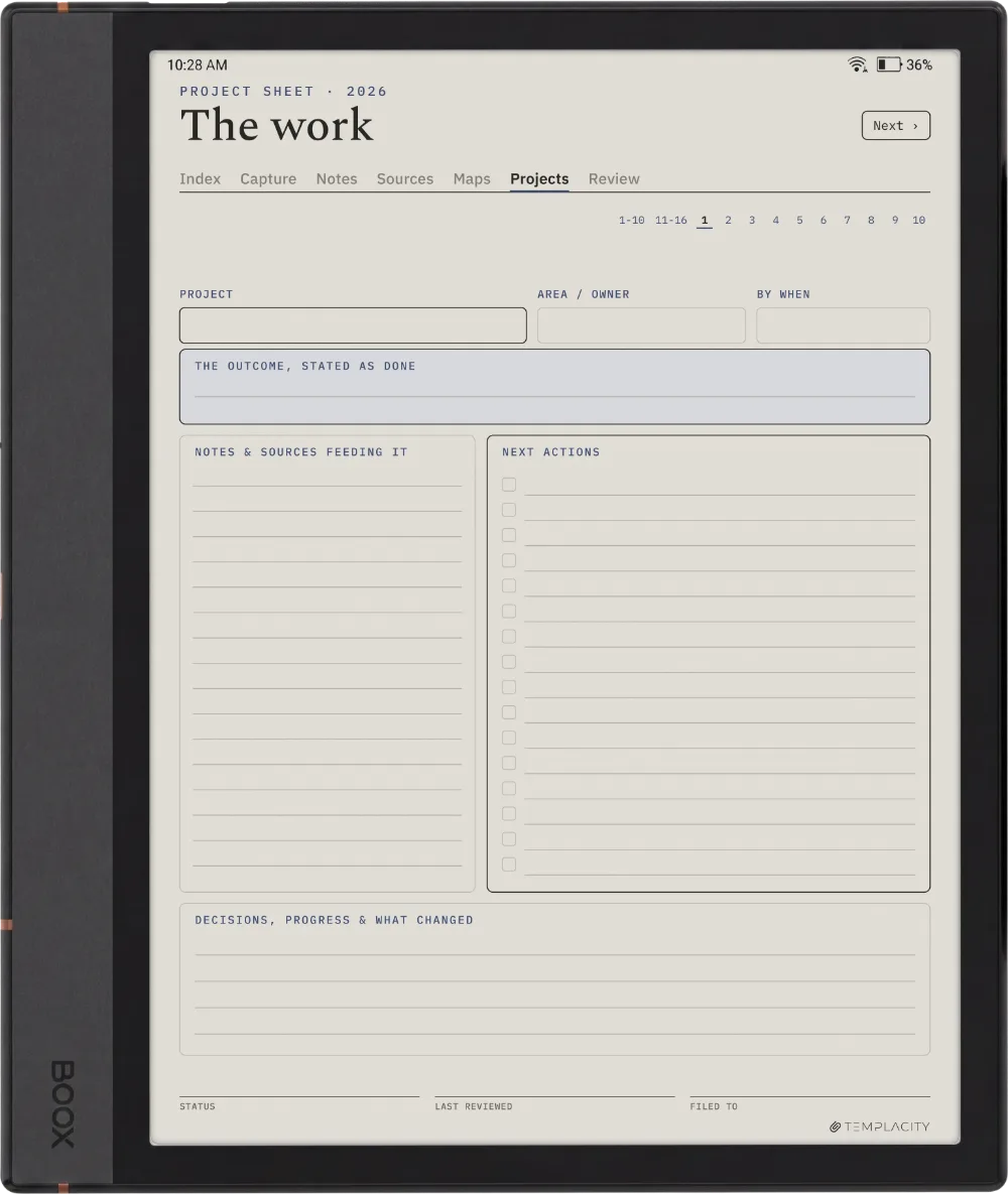 The Planner · Zettelkasten Boox Note Max page 4