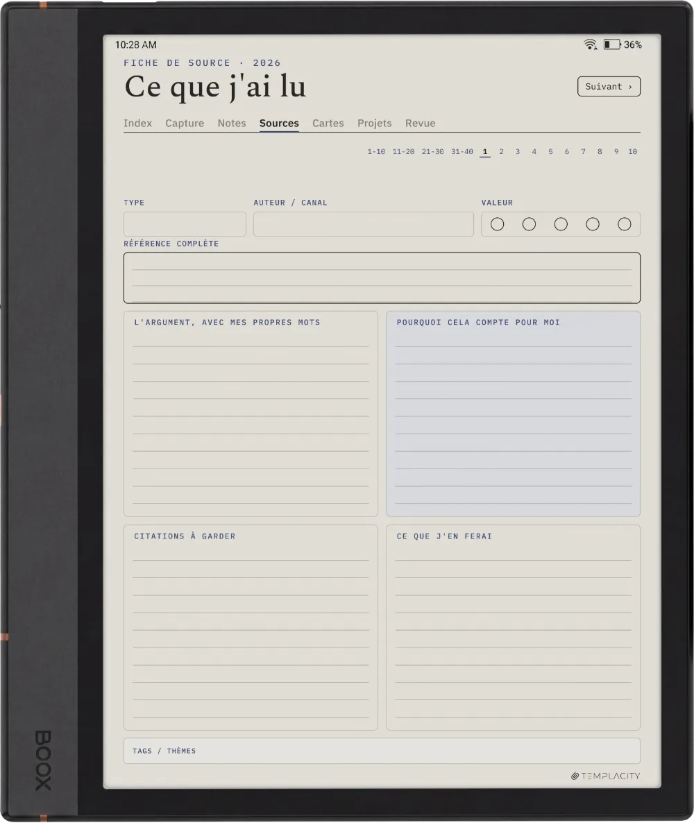 The Planner · Zettelkasten Boox Note Max page 2