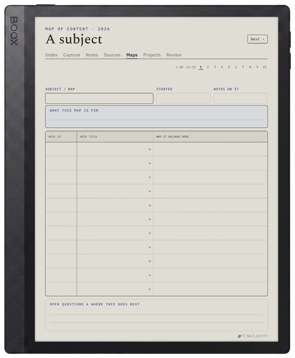 The Planner · Zettelkasten Boox Tab Ultra C Pro page 3