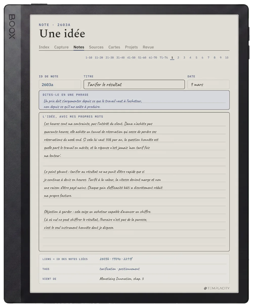 Le Planner sur la Boox Tab Ultra C Pro