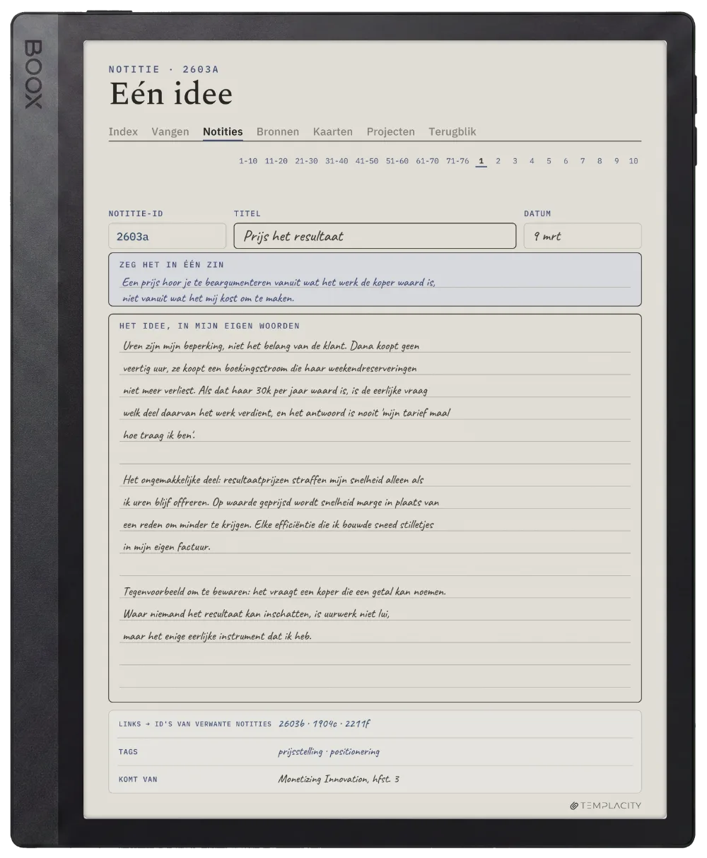 The Planner op de Boox Tab Ultra C Pro